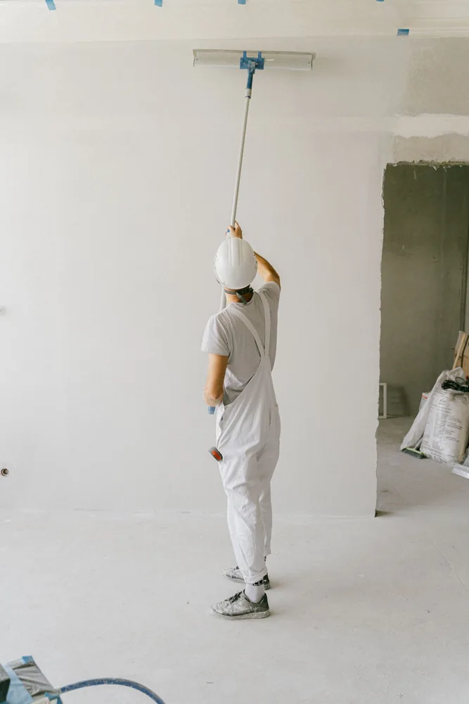 Interior painting and decorating in a residential room